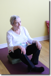 Margaret dEntremont in Sukhasana