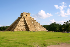 It is going to take a lot of cans of milk to make a pyramid this big.